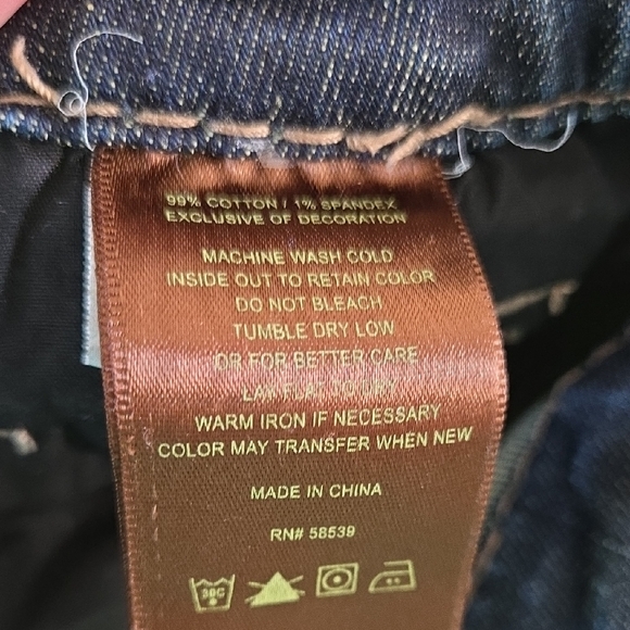 Kut from the Kloth So Low Dark Blue Boot Cut Jeans 14 Whiskered - Picture 6 of 7